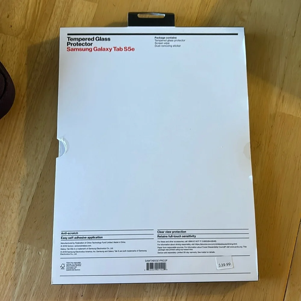 Verizon | Tempered Glass Screen Protector - Samsung Galaxy Tab S5e - Brand New!